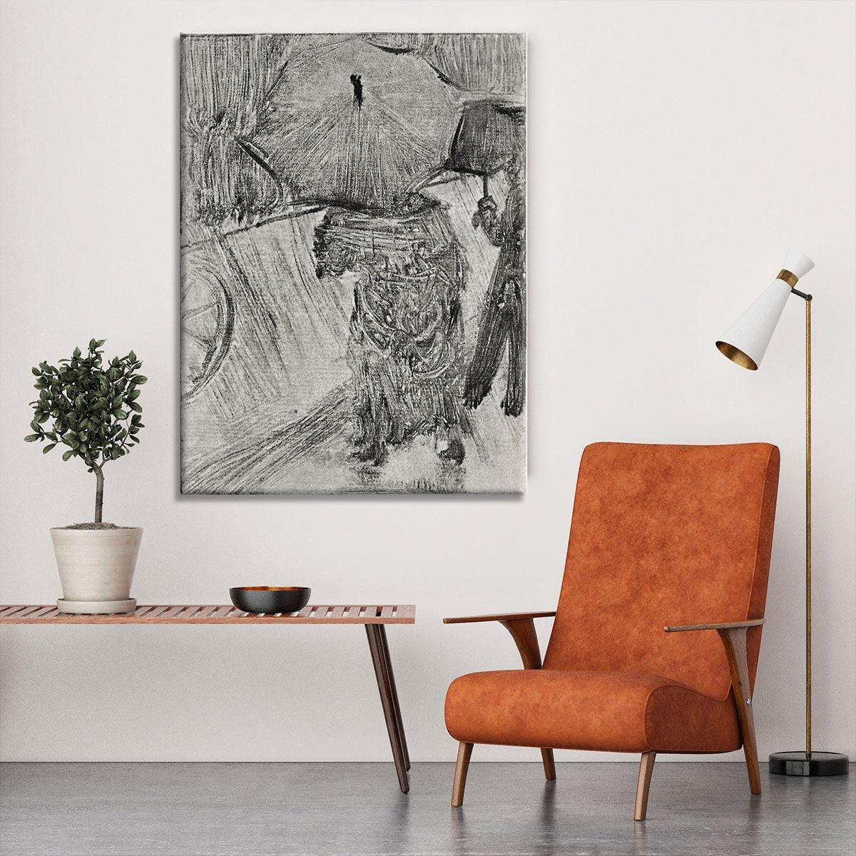 In the Rain by Degas Canvas Print or Poster