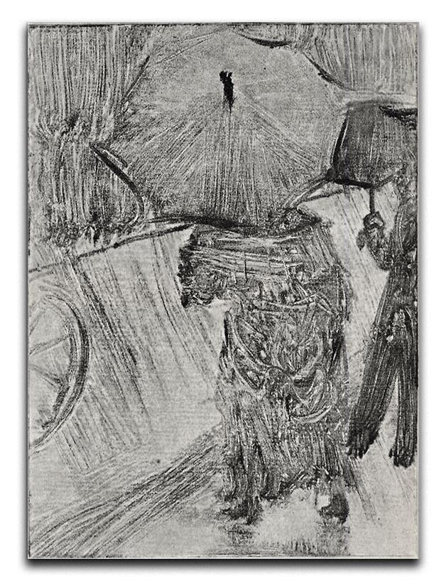 In the Rain by Degas Canvas Print or Poster - Canvas Art Rocks - 1
