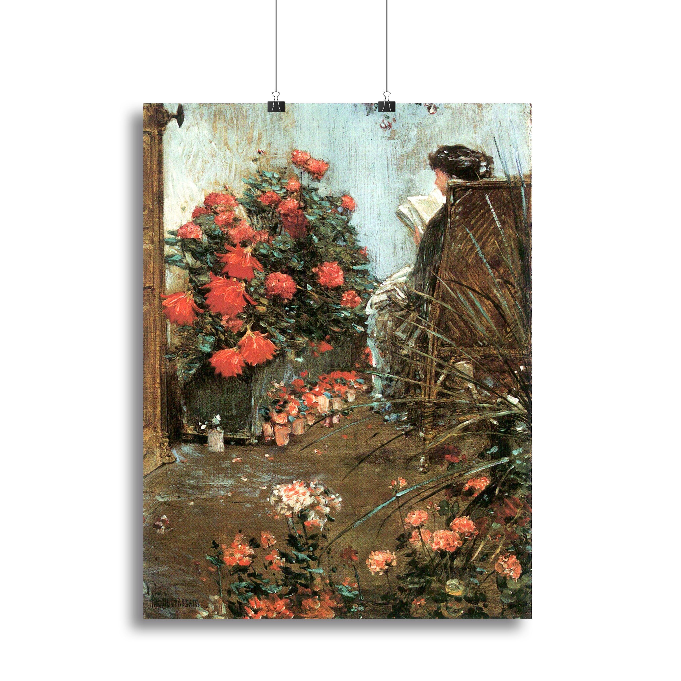In the garden in Villiers-le-Bel by Hassam Canvas Print or Poster