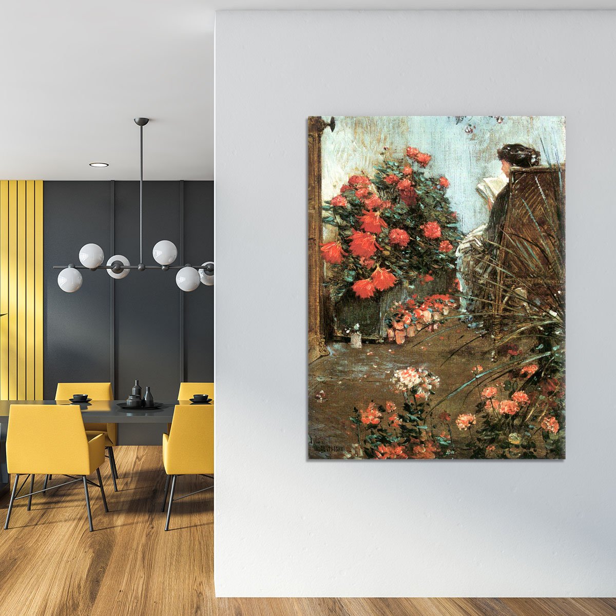 In the garden in Villiers-le-Bel by Hassam Canvas Print or Poster