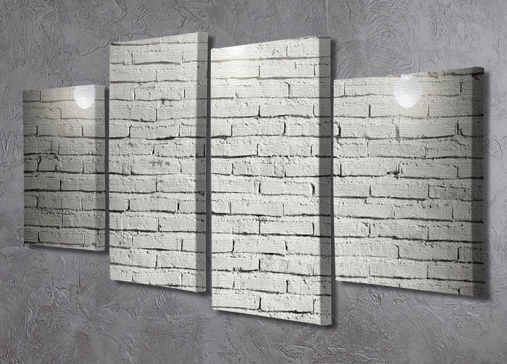 Industrial interior with wooden 4 Split Panel Canvas - Canvas Art Rocks - 2