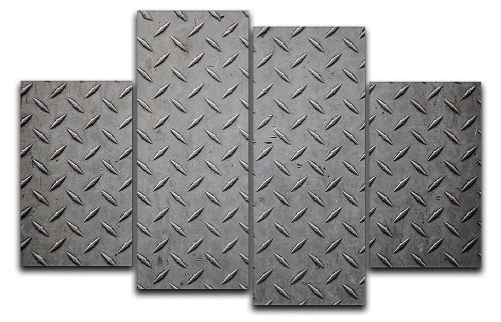 Industrial metal plate 4 Split Panel Canvas  - Canvas Art Rocks - 1