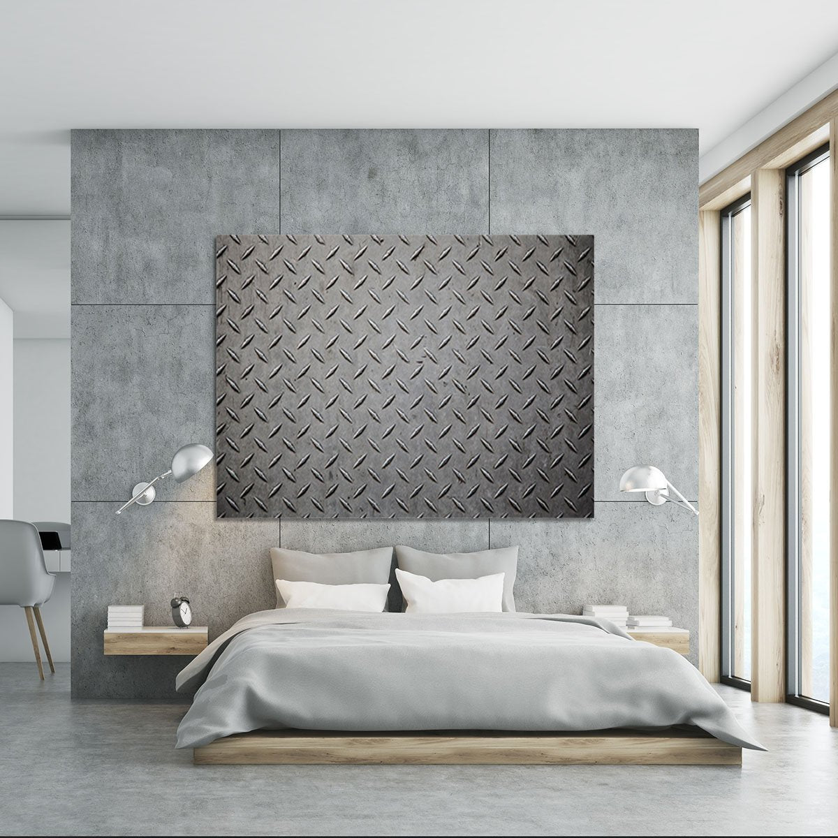 Industrial metal plate Canvas Print or Poster