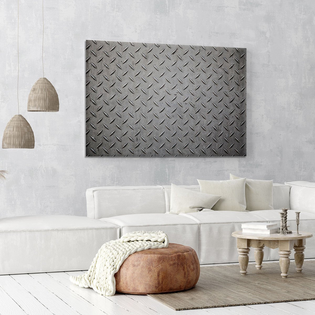 Industrial metal plate Canvas Print or Poster
