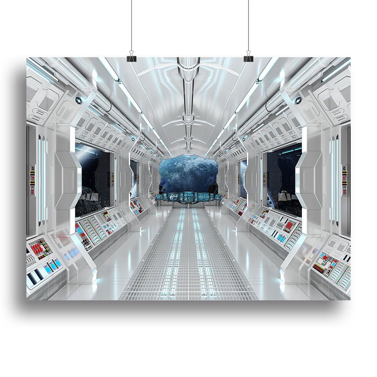 Inside Space Shuttle Canvas Print or Poster