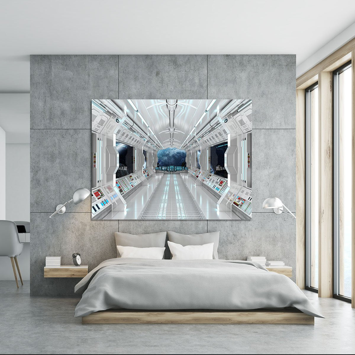 Inside Space Shuttle Canvas Print or Poster