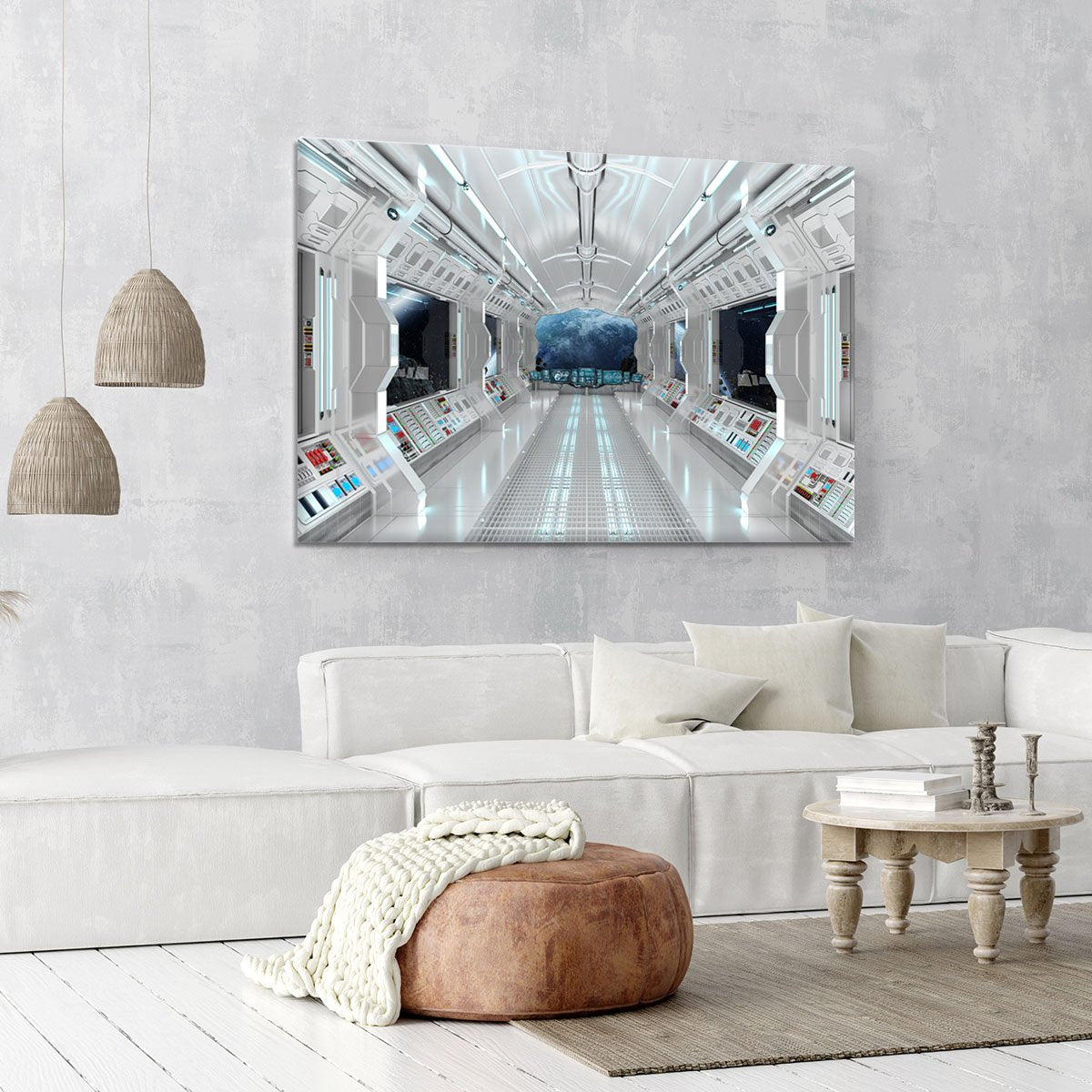 Inside Space Shuttle Canvas Print or Poster