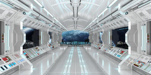 Inside Space Shuttle Wall Mural Wallpaper - Canvas Art Rocks - 1