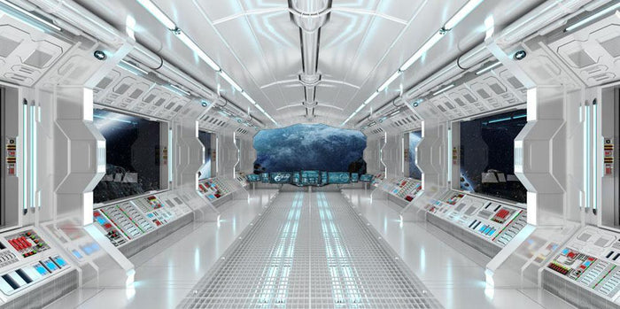 Inside Space Shuttle Wall Mural Wallpaper