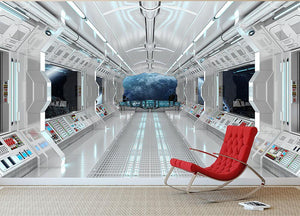 Inside Space Shuttle Wall Mural Wallpaper - Canvas Art Rocks - 2