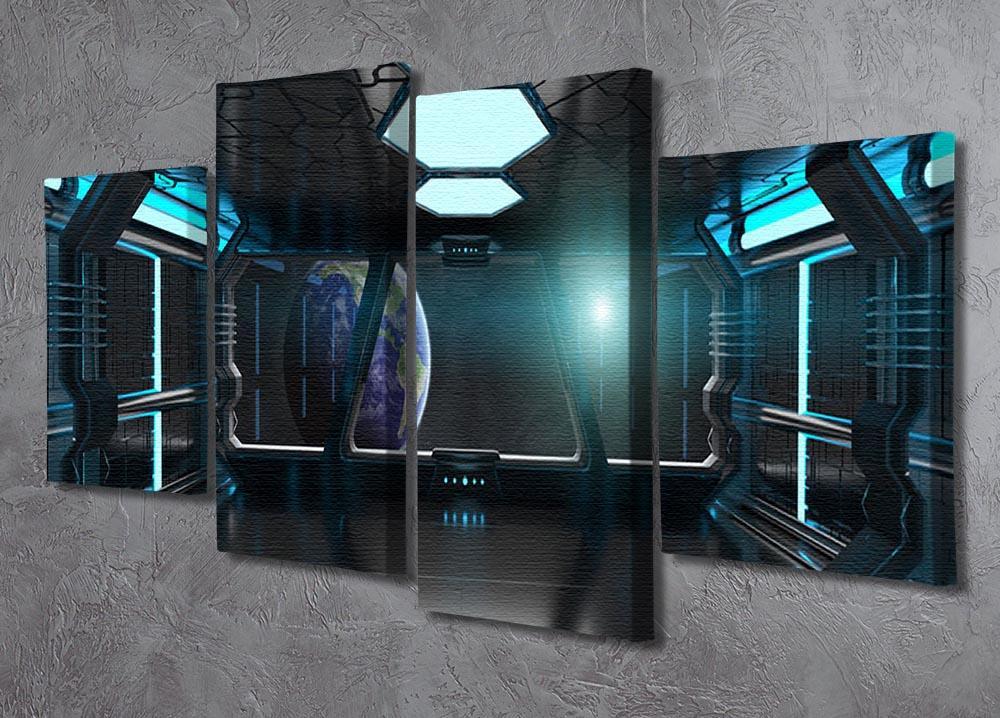 Inside a Spaceship 4 Split Panel Canvas - Canvas Art Rocks - 2