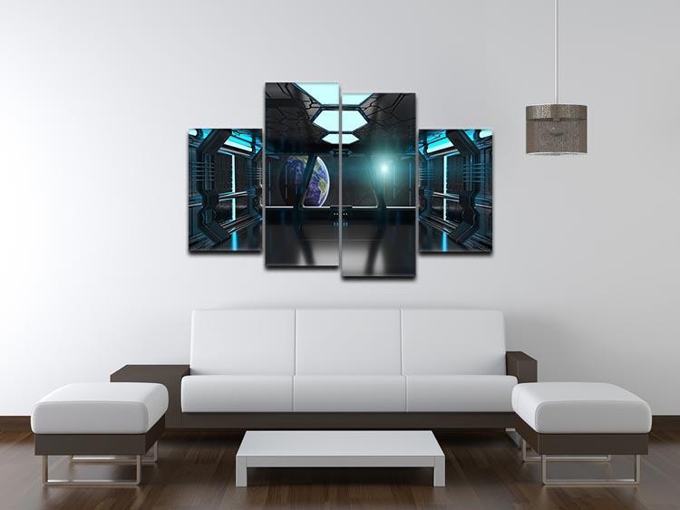 Inside a Spaceship 4 Split Panel Canvas - Canvas Art Rocks - 3