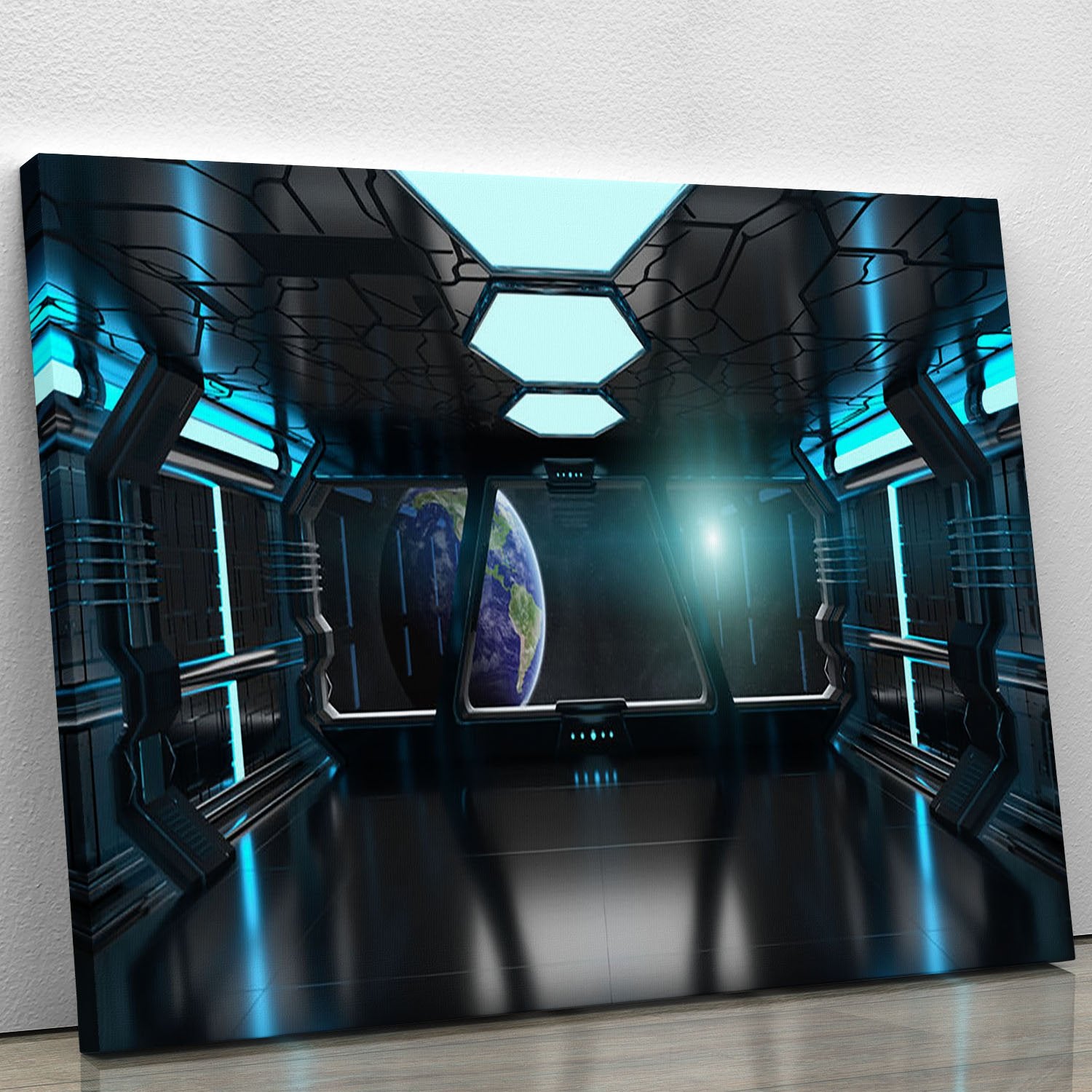Inside a Spaceship Canvas Print or Poster