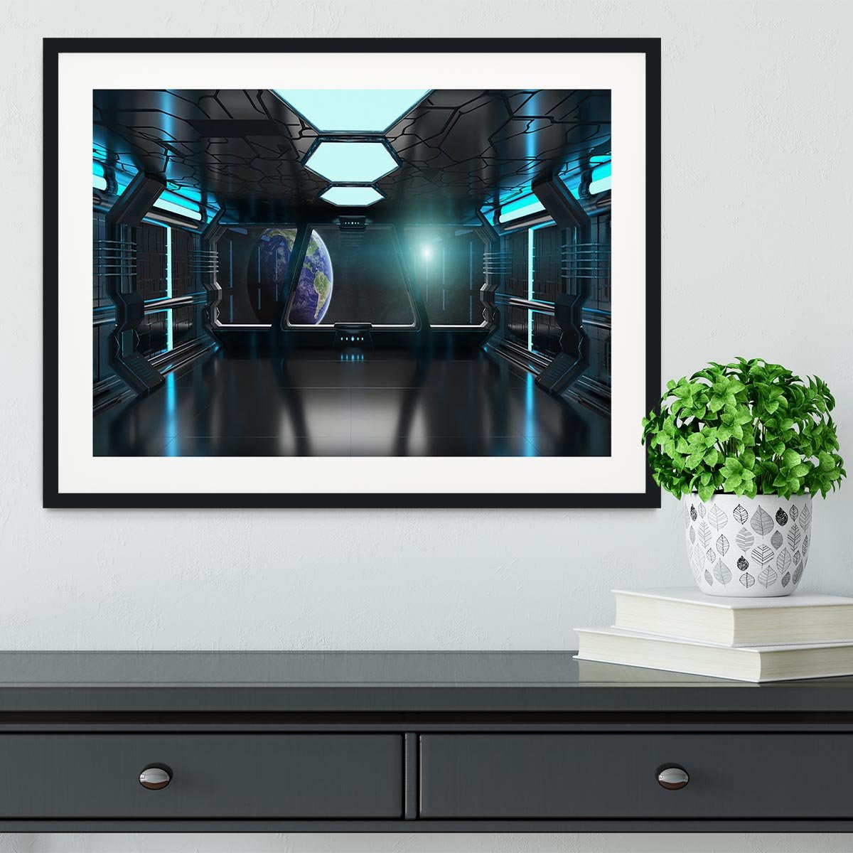 Inside a Spaceship Framed Print - Canvas Art Rocks - 1