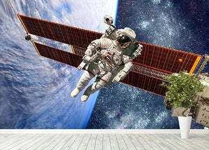 International Space Station and astronaut Wall Mural Wallpaper - Canvas Art Rocks - 4