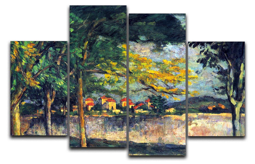 Into Street by Cezanne 4 Split Panel Canvas - Canvas Art Rocks - 1