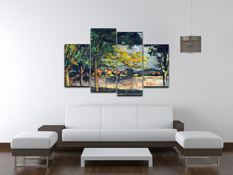 Into Street by Cezanne 4 Split Panel Canvas - Canvas Art Rocks - 3