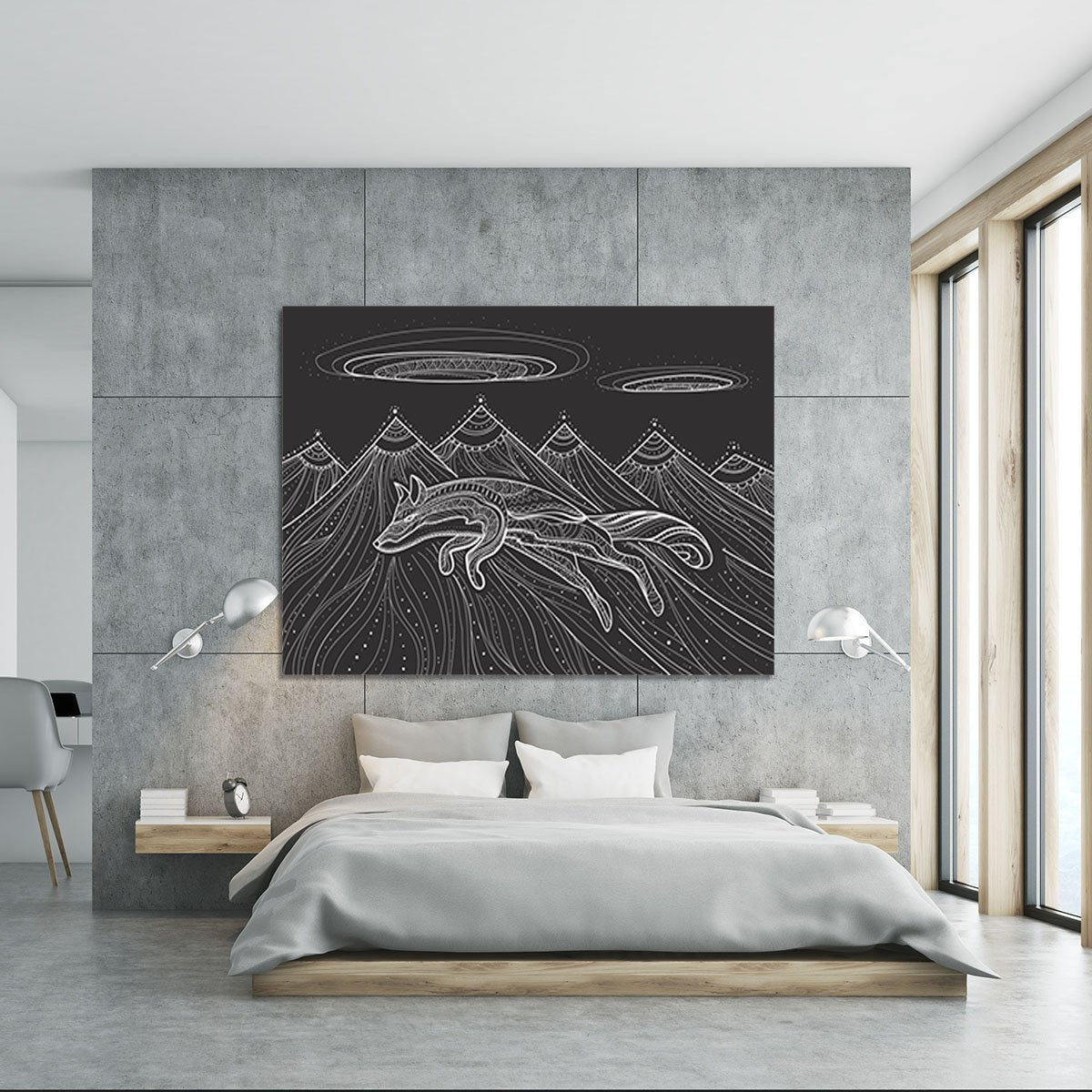 Intricate fox design Canvas Print or Poster