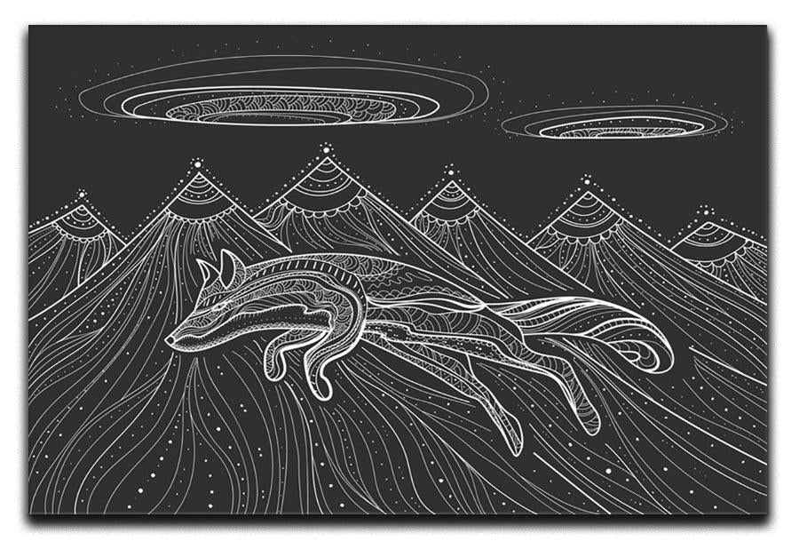 Intricate fox design Canvas Print or Poster - Canvas Art Rocks - 1
