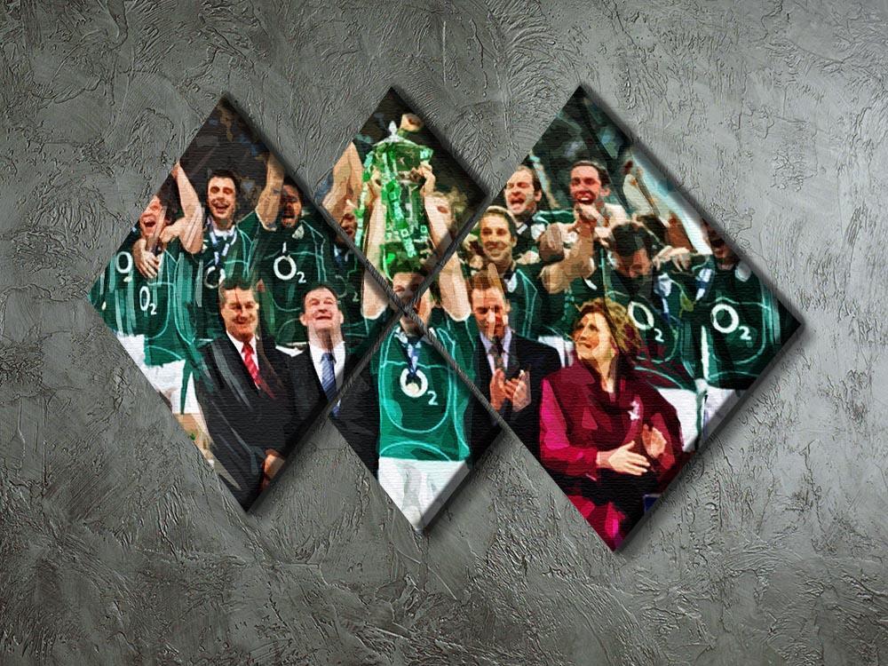 Ireland 6 Nations Grand Slam 2018 4 Square Multi Panel Canvas - Canvas Art Rocks - 2