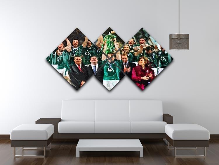 Ireland 6 Nations Grand Slam 2018 4 Square Multi Panel Canvas - Canvas Art Rocks - 3