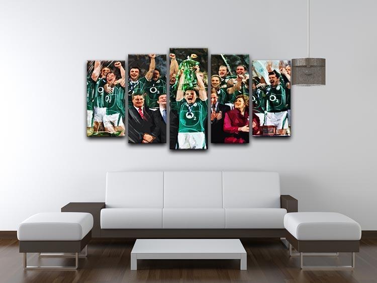 Ireland 6 Nations Grand Slam 2018 5 Split Panel Canvas - Canvas Art Rocks - 3