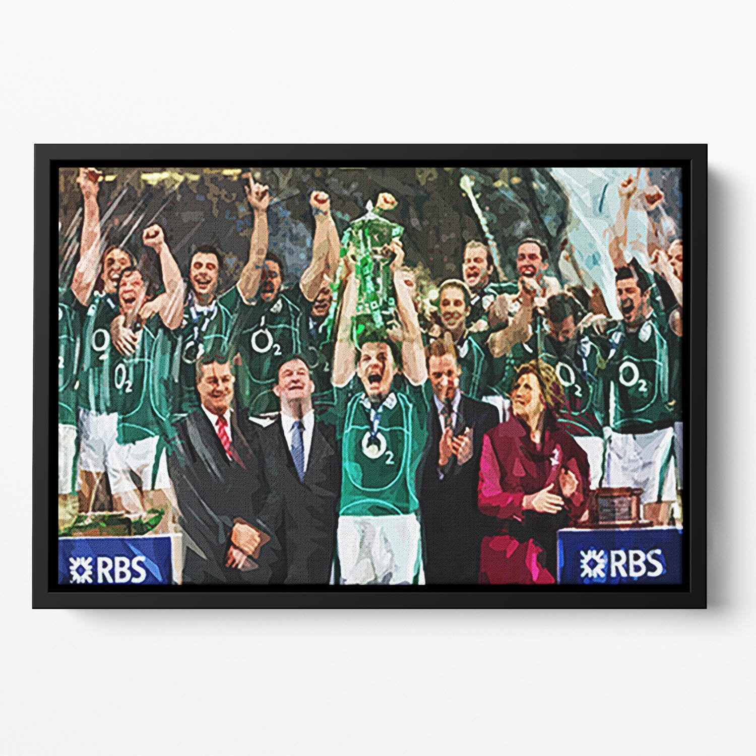 Ireland 6 Nations Grand Slam 2018 Floating Framed Canvas