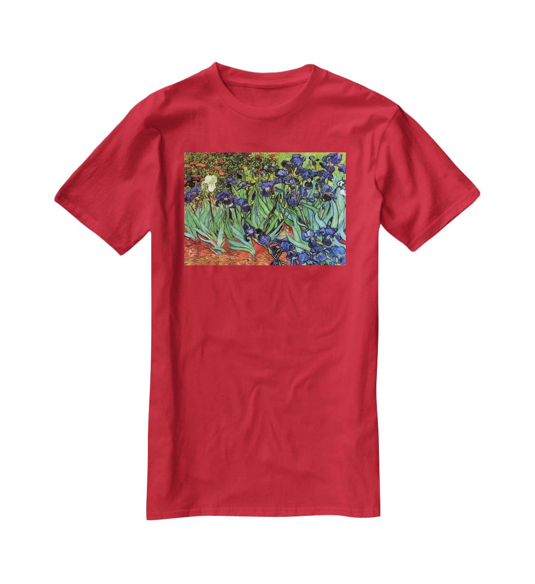 Irises 2 by Van Gogh T-Shirt - Canvas Art Rocks - 4