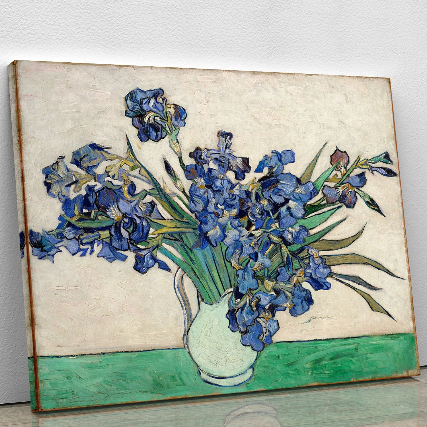 Irises in a vase Canvas Print or Poster