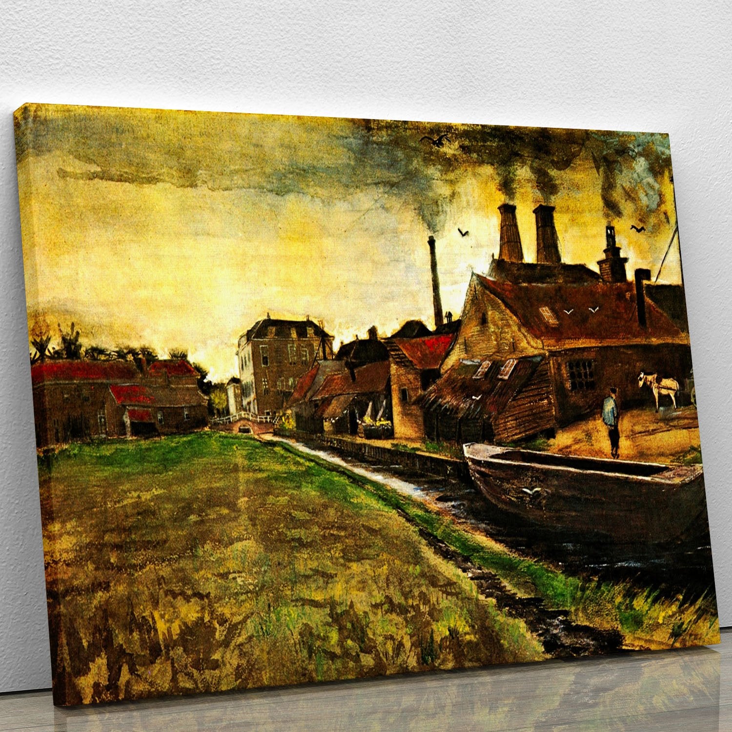 Iron Mill in The Hague by Van Gogh Canvas Print or Poster