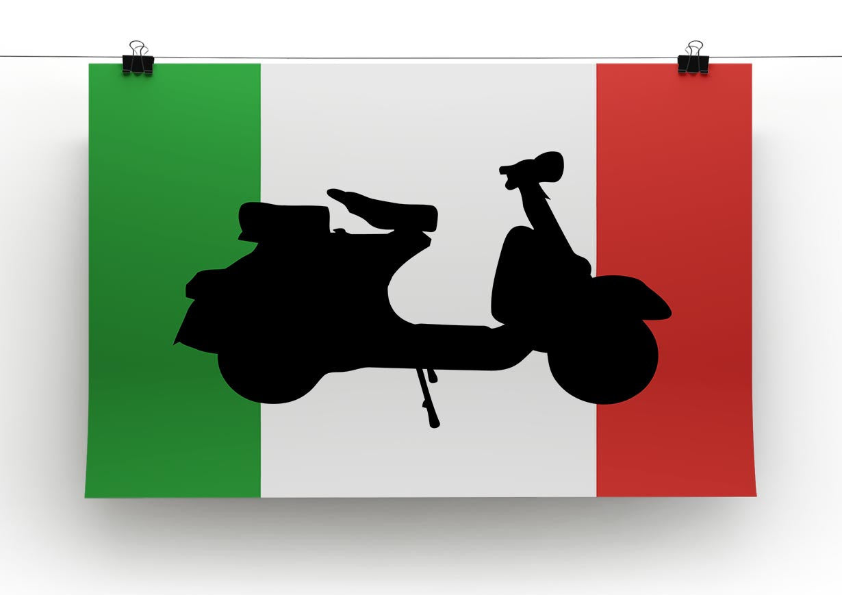Italian Vespa Print - Canvas Art Rocks - 2