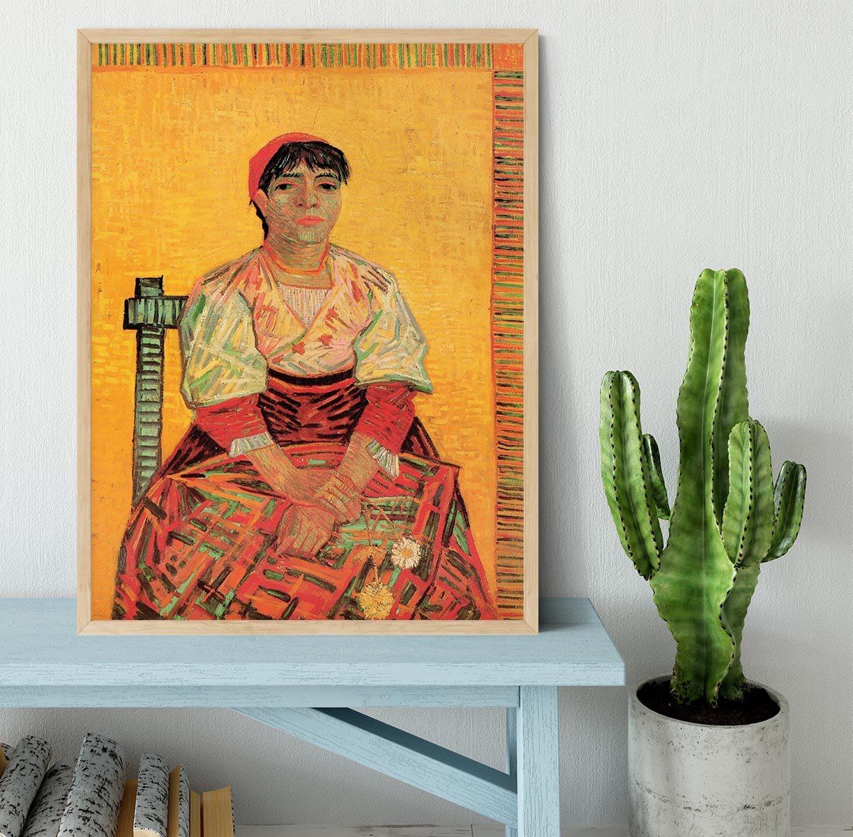 Italian Woman Agostina Segatori by Van Gogh Framed Print - Canvas Art Rocks - 4