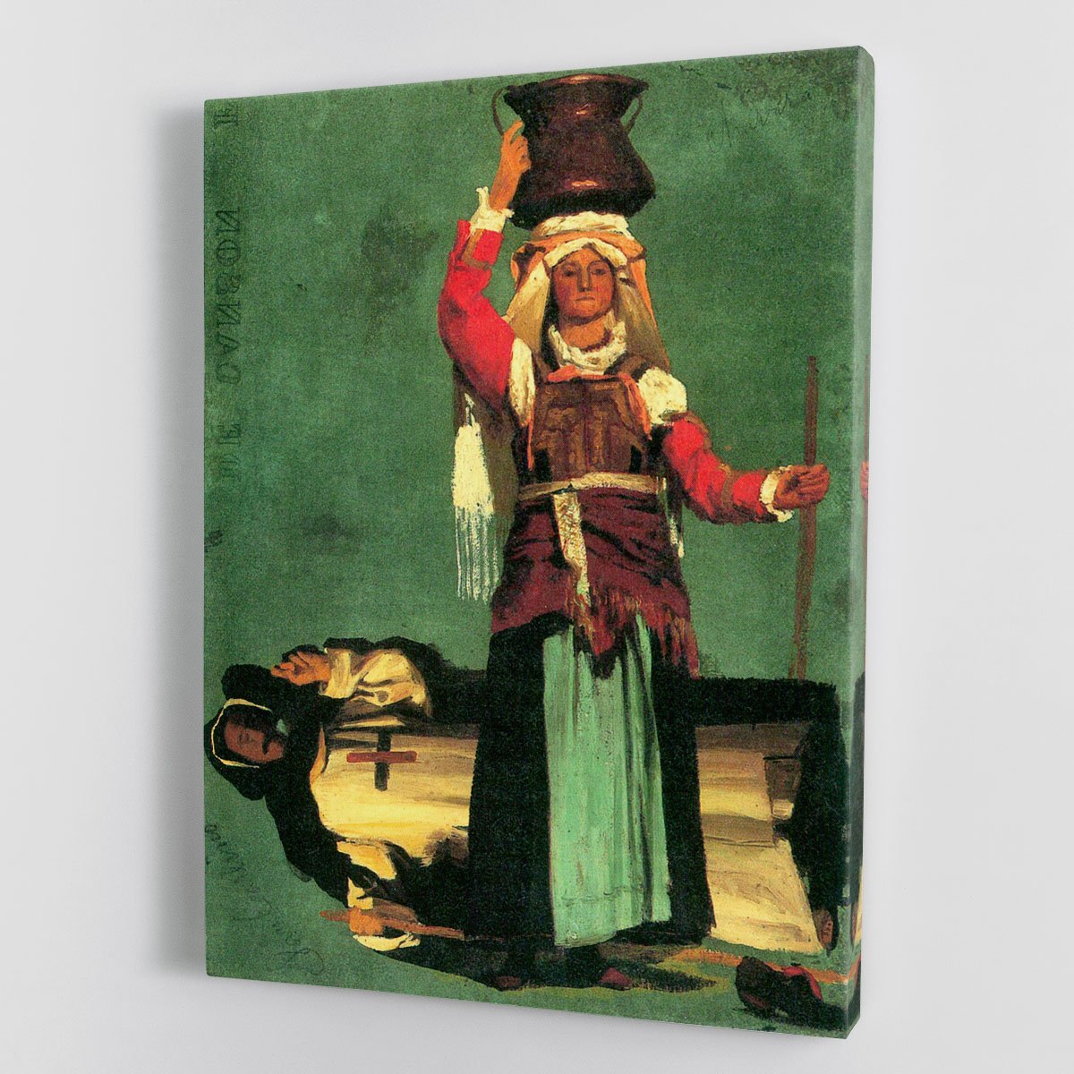 Italian costume studies by Bierstadt Canvas Print or Poster