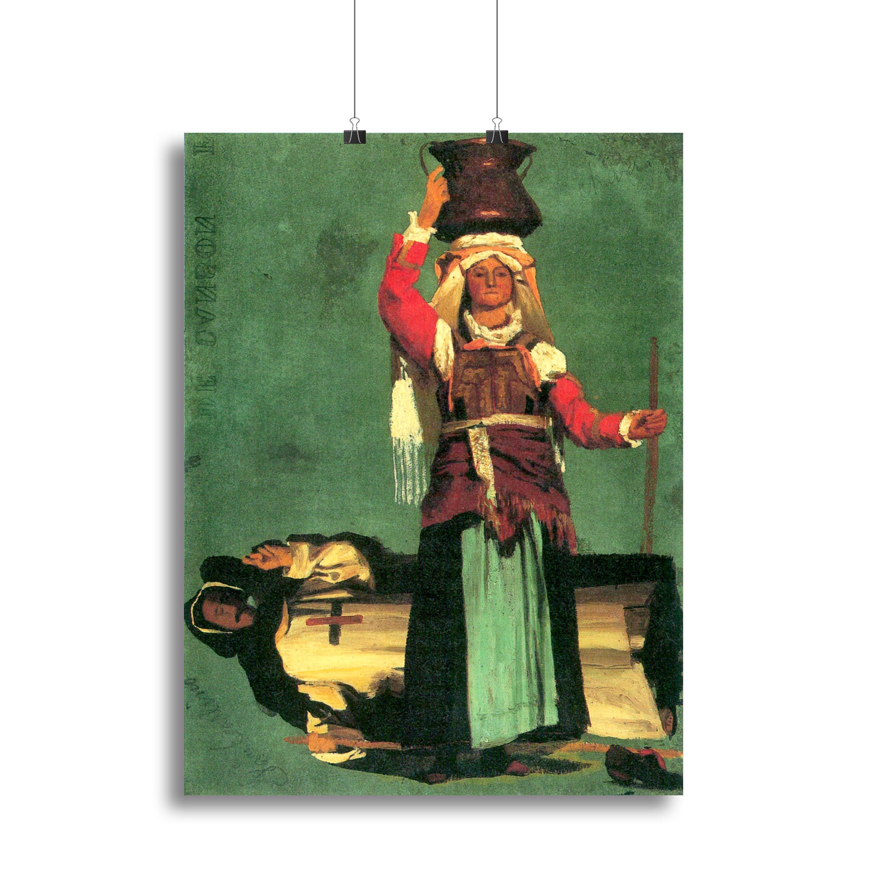 Italian costume studies by Bierstadt Canvas Print or Poster