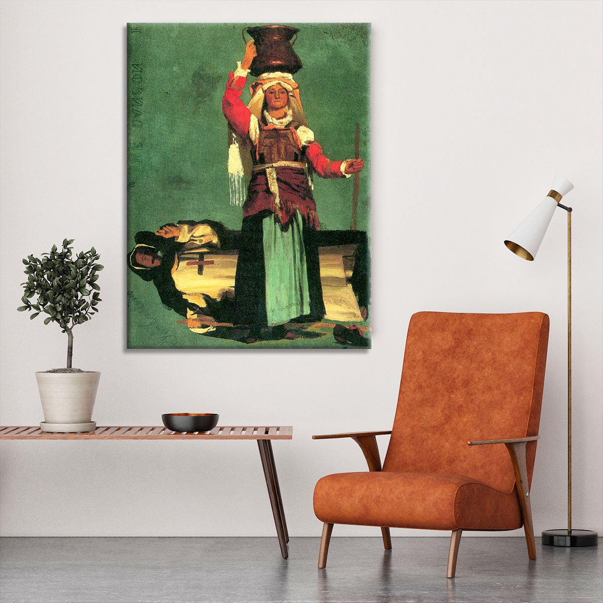 Italian costume studies by Bierstadt Canvas Print or Poster