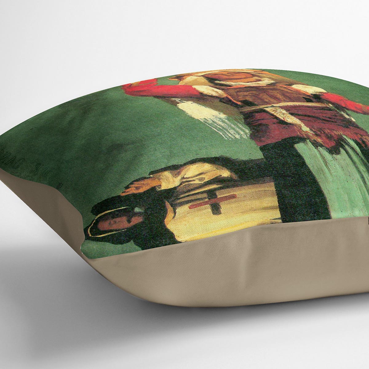 Italian costume studies by Bierstadt Cushion - Canvas Art Rocks - 2