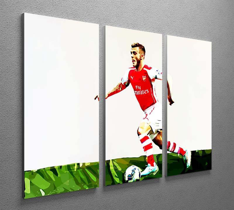 Jack Wilshere 3 Split Panel Canvas Print - Canvas Art Rocks - 2