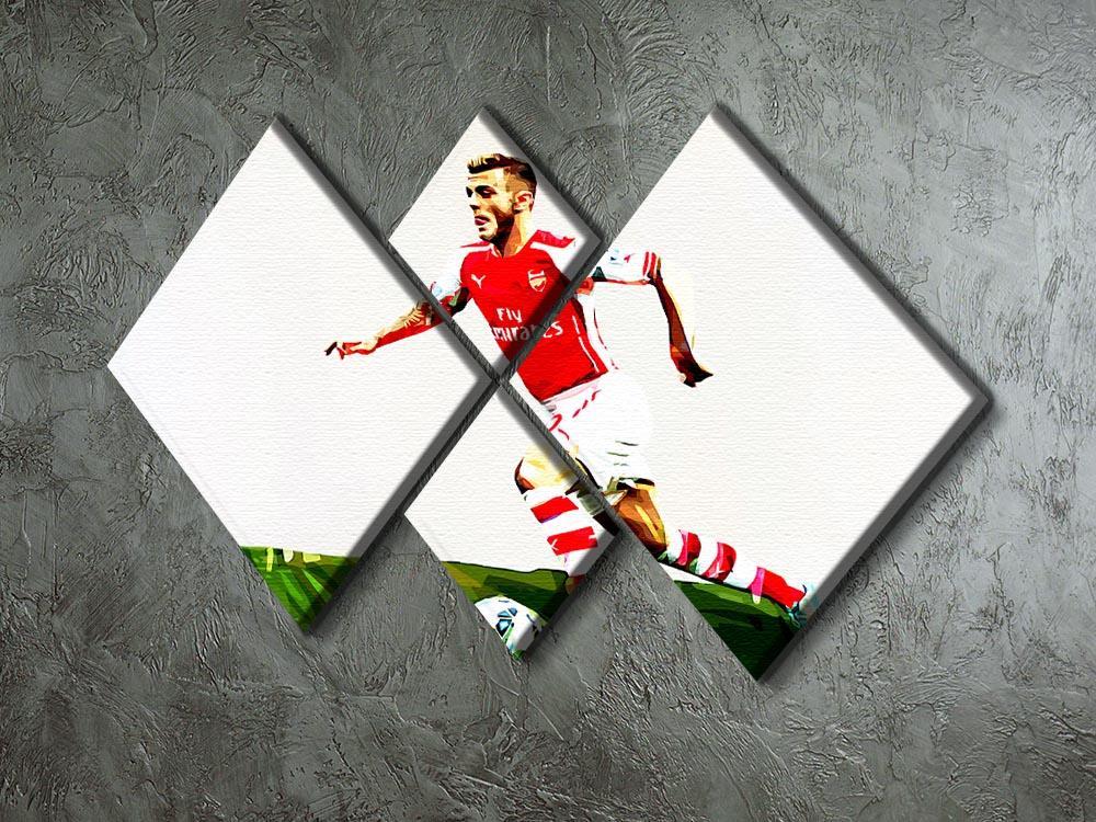 Jack Wilshere 4 Square Multi Panel Canvas - Canvas Art Rocks - 2