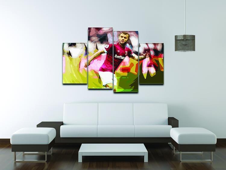 Jack Wilshere West Ham 4 Split Panel Canvas - Canvas Art Rocks - 3
