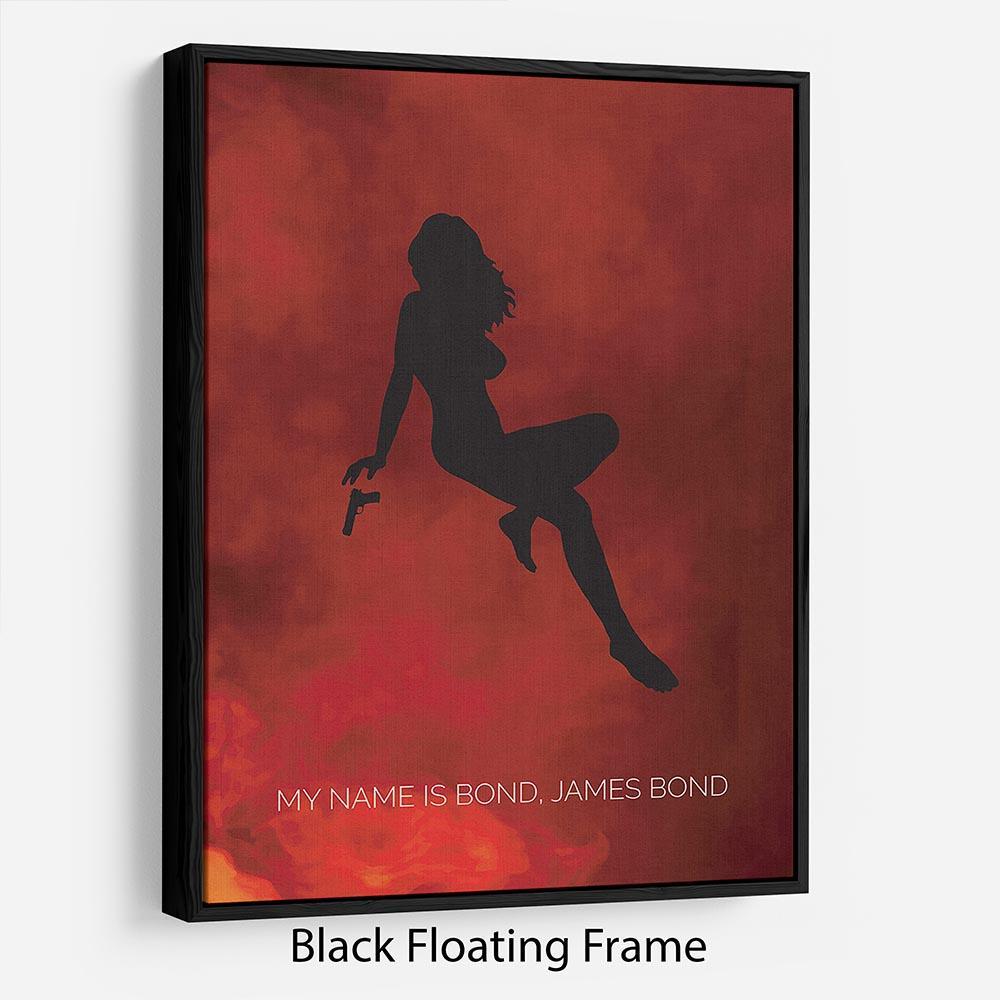 James Bond Minimal Movie Floating Frame Canvas - Canvas Art Rocks - 1