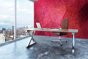 Japanese paper red background Wall Mural Wallpaper - Canvas Art Rocks - 3