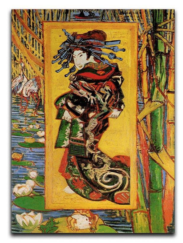 Japonaiserie Oiran after Kesa Eisen by Van Gogh Canvas Print & Poster  - Canvas Art Rocks - 1