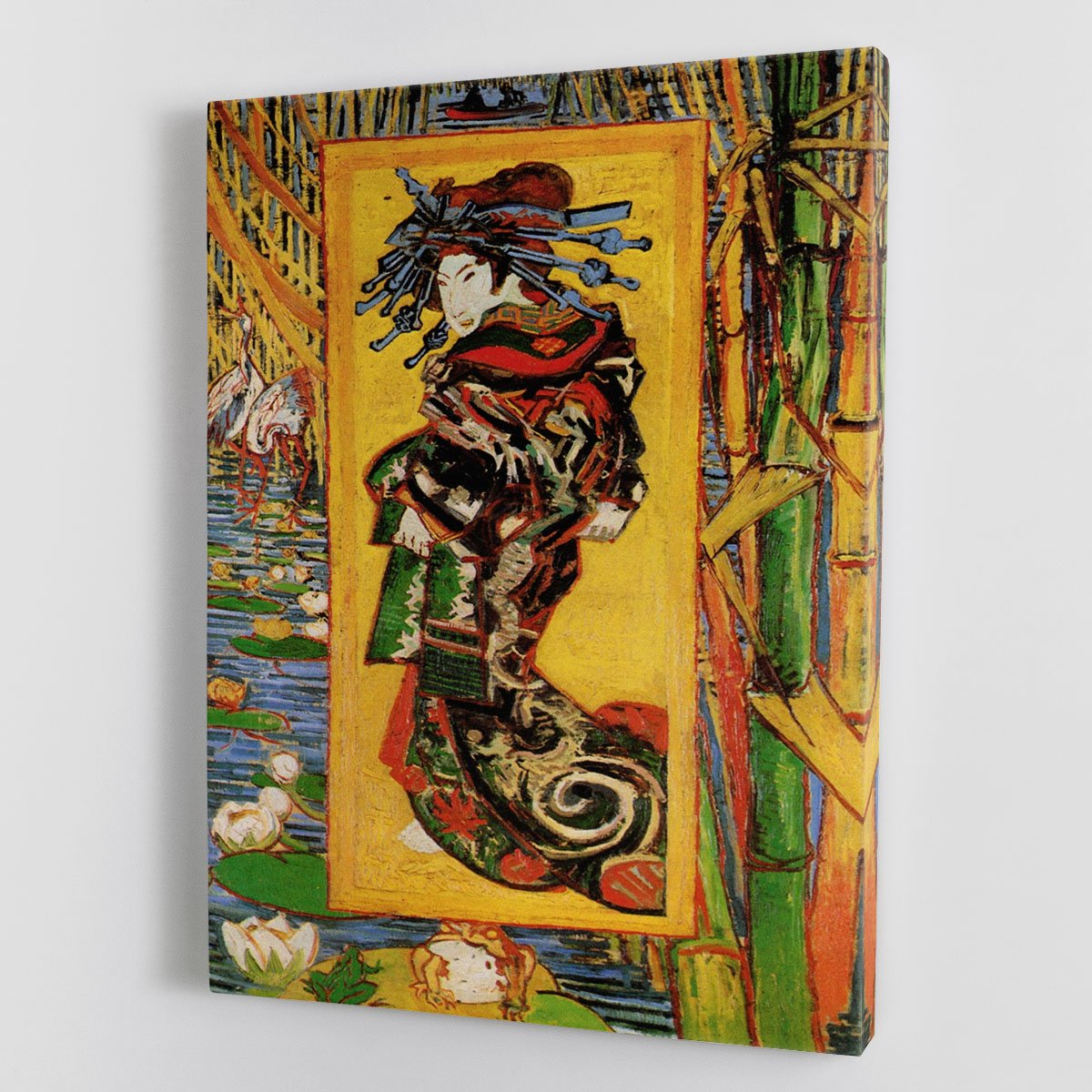 Japonaiserie Oiran after Kesa Eisen by Van Gogh Canvas Print or Poster