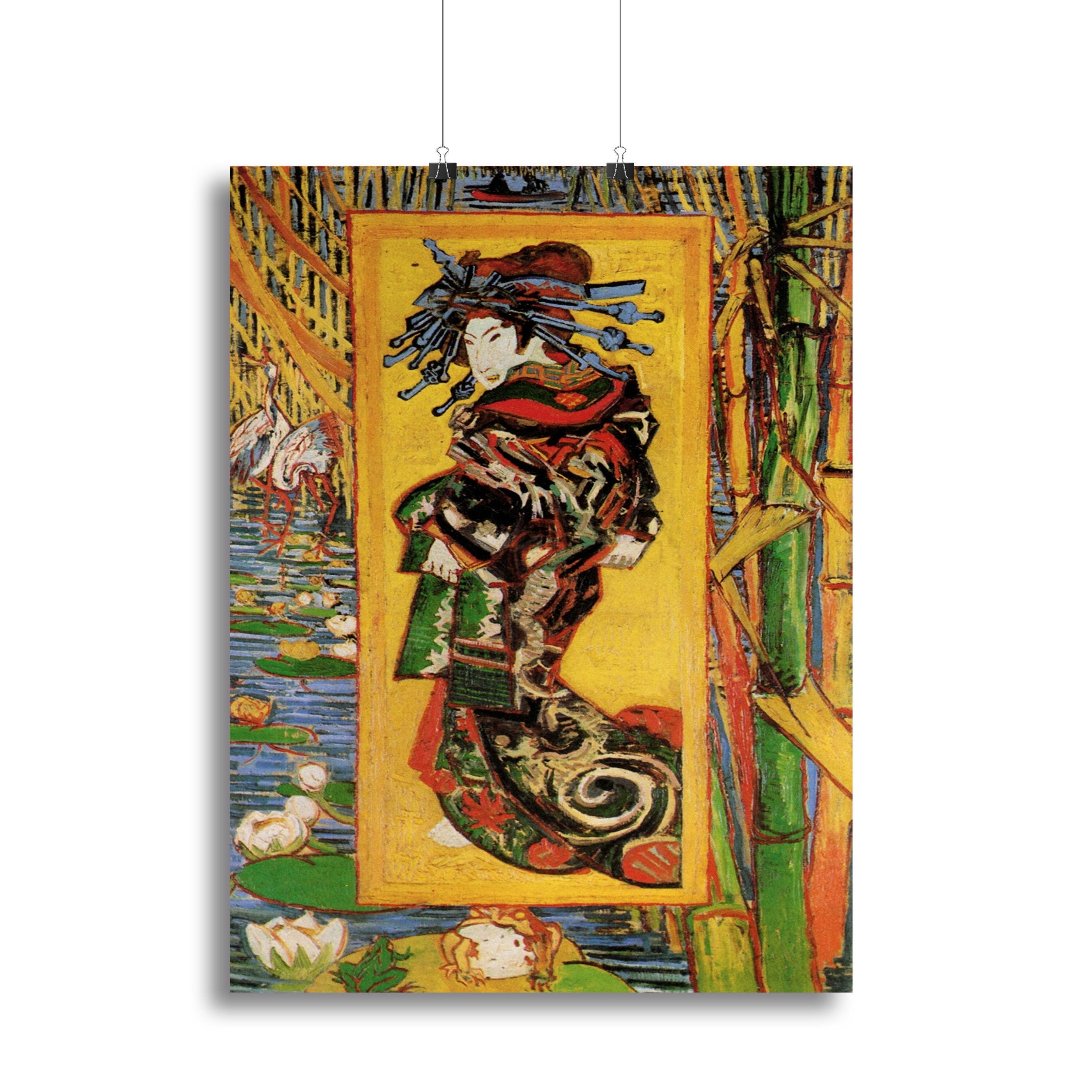 Japonaiserie Oiran after Kesa Eisen by Van Gogh Canvas Print or Poster