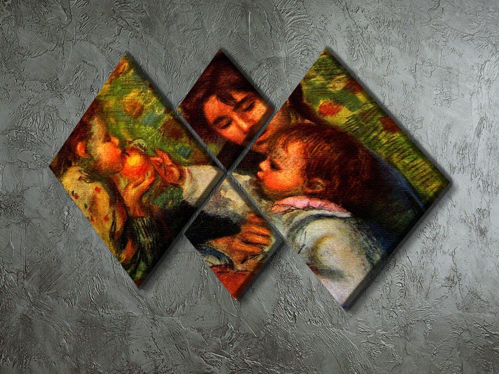 Jean Renoir and Gabrielle by Renoir 4 Square Multi Panel Canvas - Canvas Art Rocks - 2