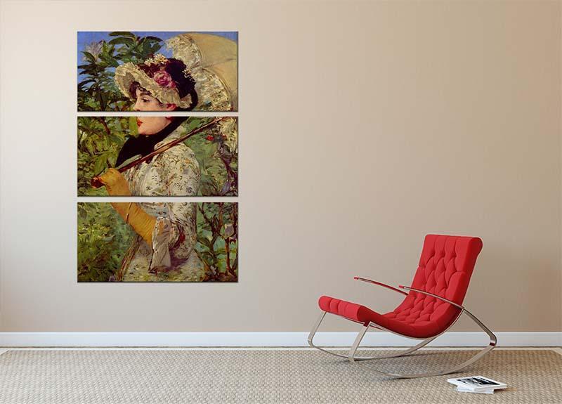Jeanne by Manet 3 Split Panel Canvas Print - Canvas Art Rocks - 2