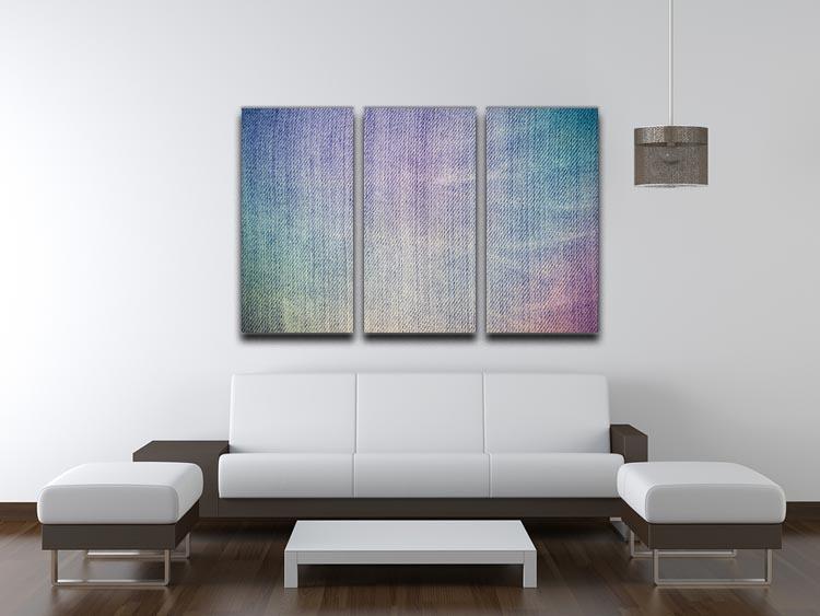 Jeans texture background 3 Split Panel Canvas Print - Canvas Art Rocks - 3