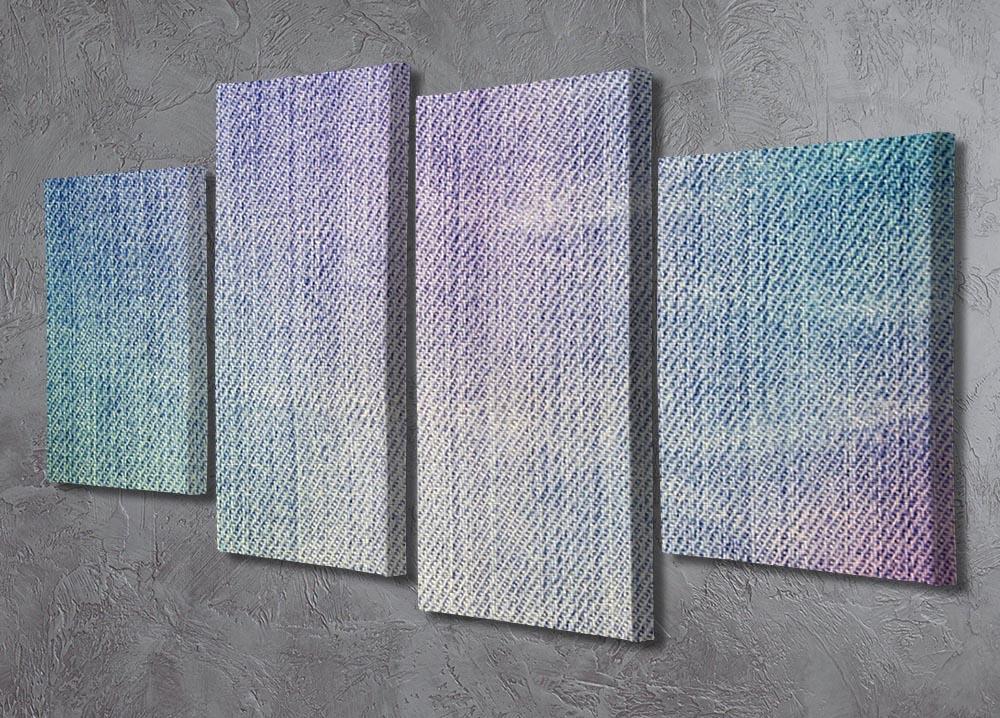 Jeans texture background 4 Split Panel Canvas  - Canvas Art Rocks - 2