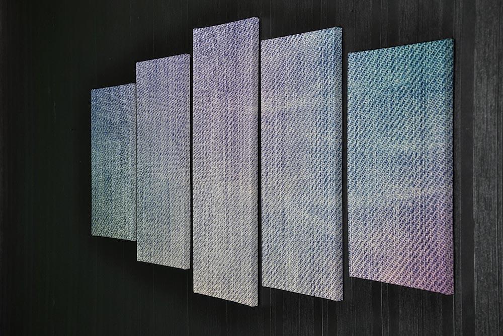 Jeans texture background 5 Split Panel Canvas  - Canvas Art Rocks - 2