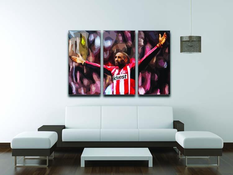 Jermain Defoe 3 Split Panel Canvas Print - Canvas Art Rocks - 3